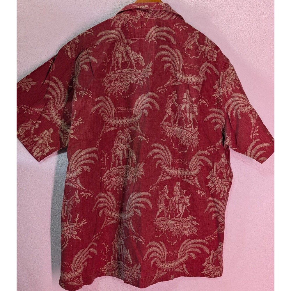 Polo Ralph Lauren Red Caldwell Cowboy Western AOP Button Front Size XL (500) - Picture 2 of 3